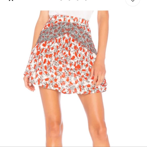 IRO Dresses & Skirts - IRO Experience Secrets Skirt in Red & White